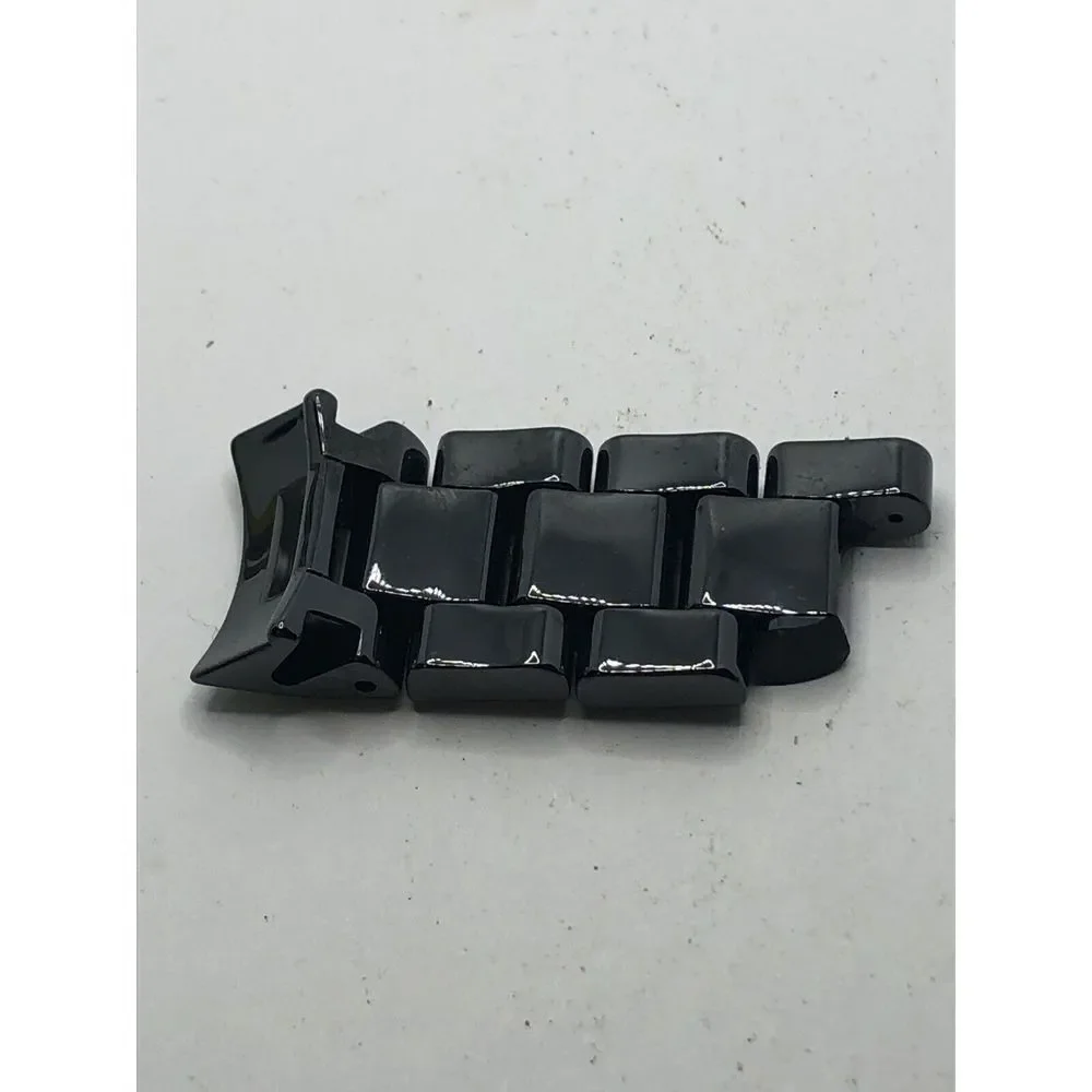 Michael Kors Watch Parts Black Ceramic Partial Band 20mm Links No Clasp PJ186